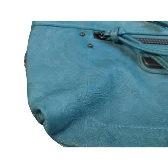 Stone Mountain USA Teal Handbag Shoulder Bag Purse Adjustable Strap Women's - Picture 7 of 16